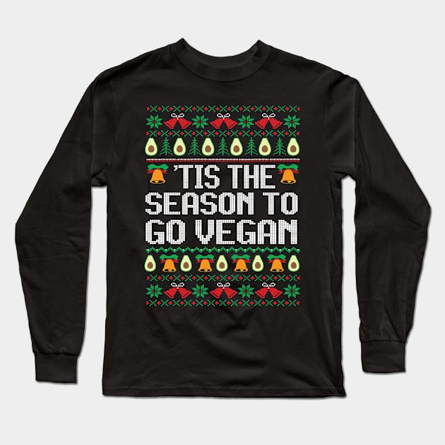 'Tis the season to go vegan Long Sleeve T-Shirt by V-Edgy